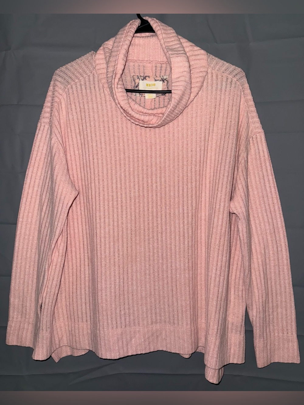 Anthropologie Maeve Mock Neck Ribbed Sweater Sz S